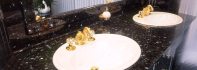 Bathroom Design. Exclusive Bathroom made from Granite Labrador - Detail of the Wash Basin Bathroom Vanity Furniture Set completely made from granite.jpg